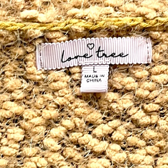 Love Tree - Popcorn Textured Long Sweater Cardigan - Caramel - Size Large - Picture 6 of 9